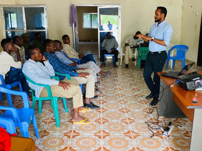 SUPPLIED: Dahir Ali during a training seminar